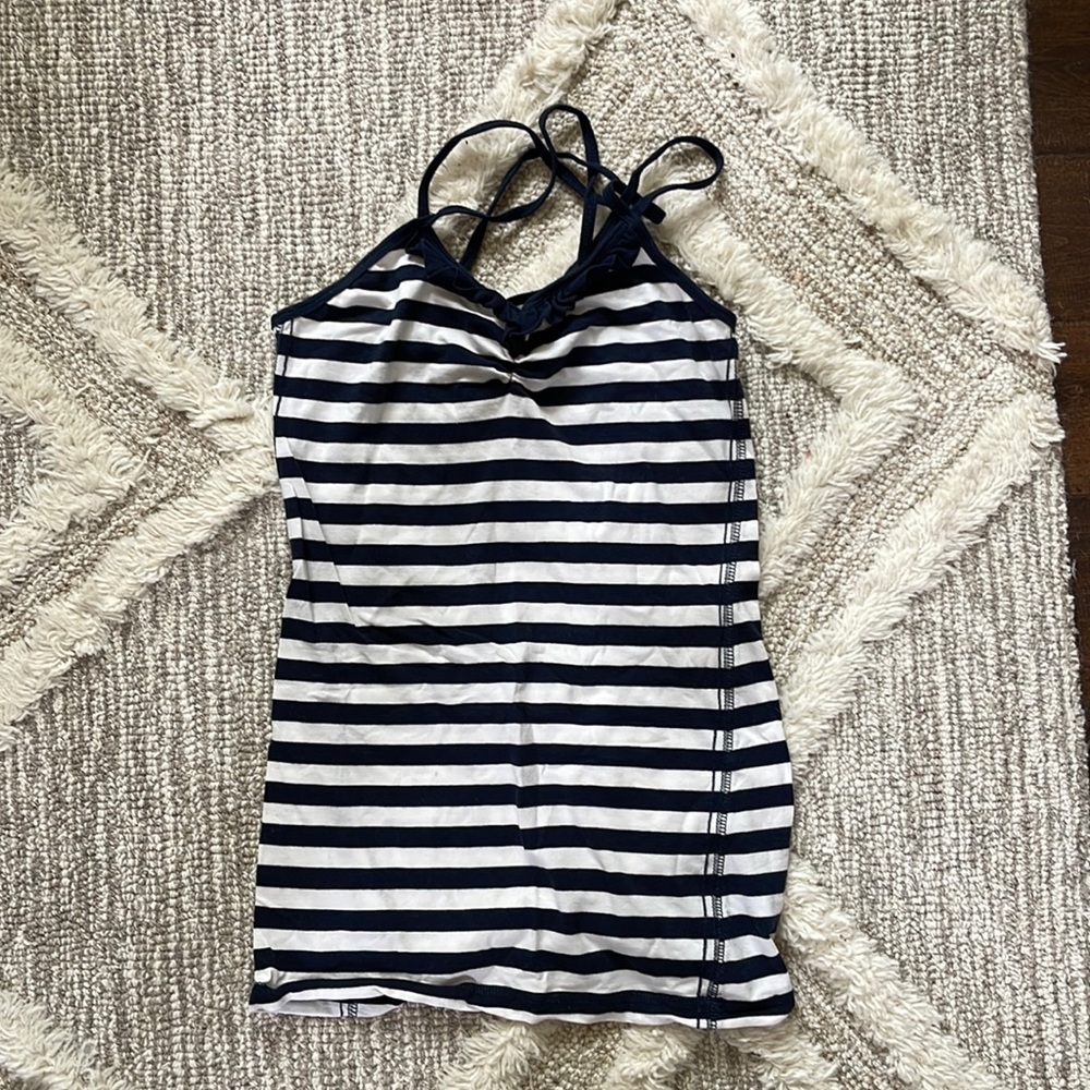 ✅Wet seal Navy & white stripe tank, never worn, sz m